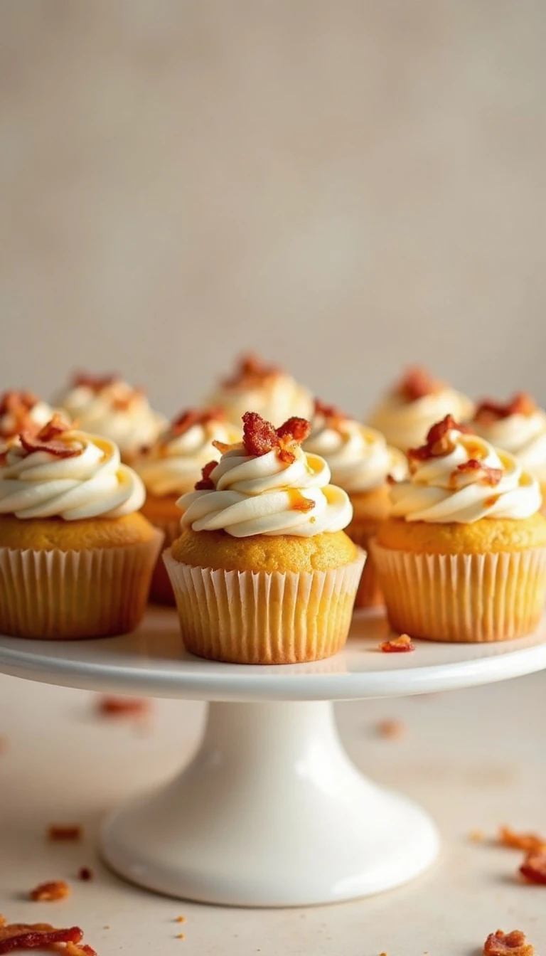 Easy Maple Bacon Cupcakes Recipe with Maple Buttercream