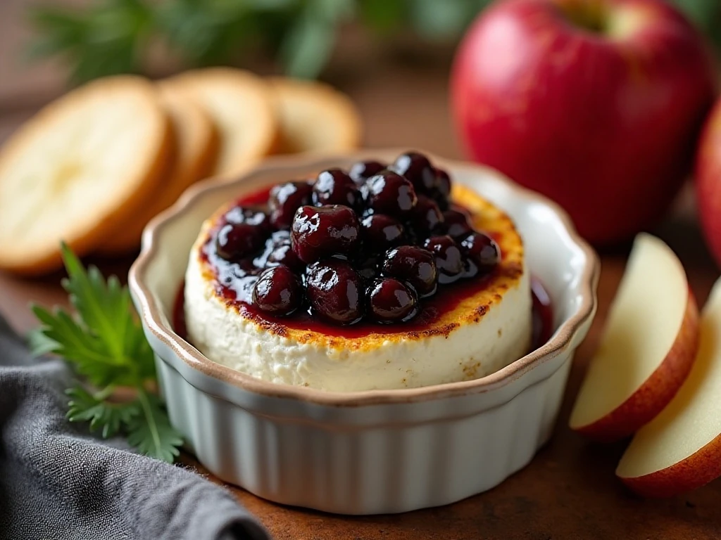 Baked Brie appetizer arranged for entertaining