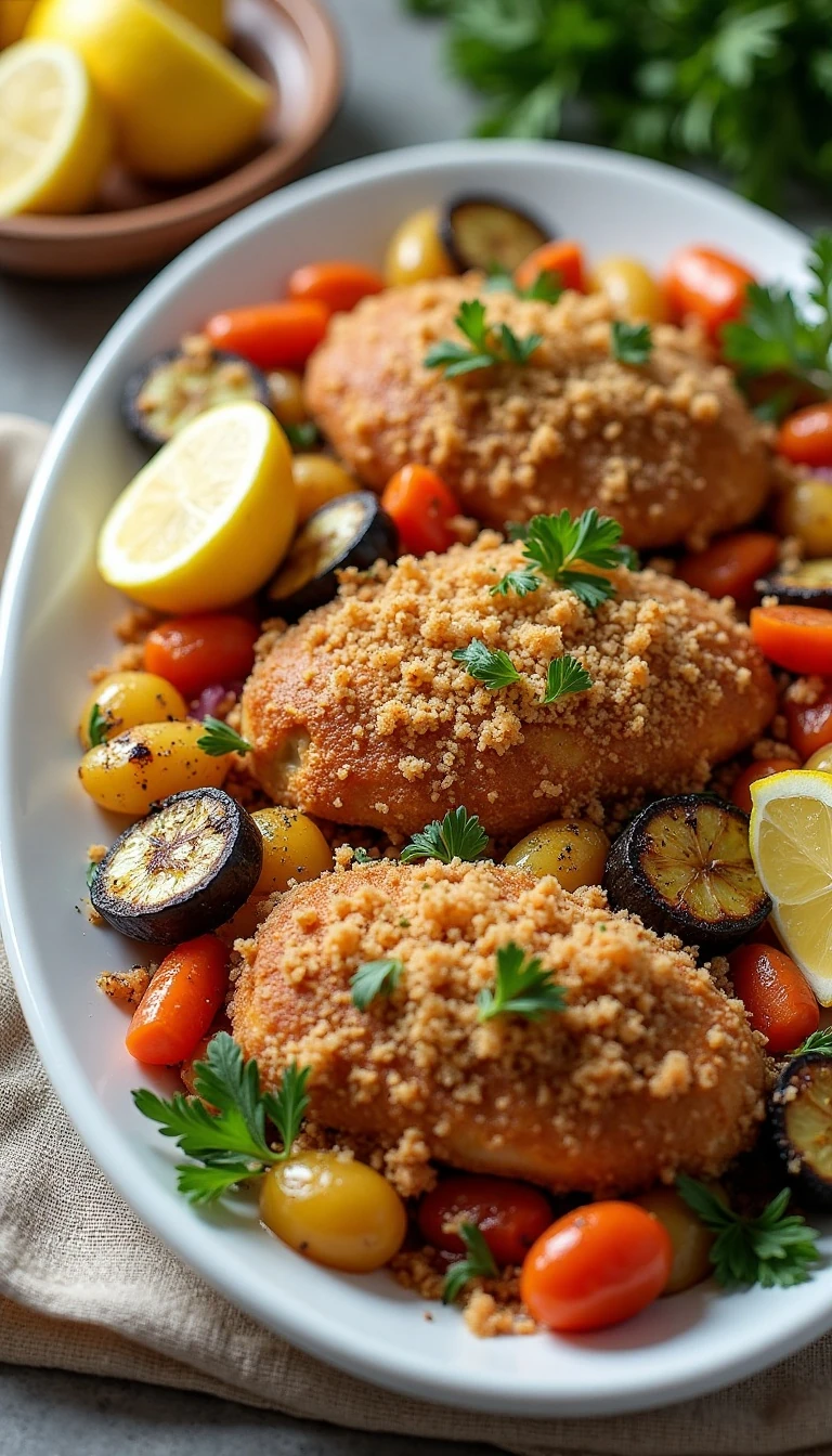 Easy Baked Chicken and Vegetables Oreganata Recipe