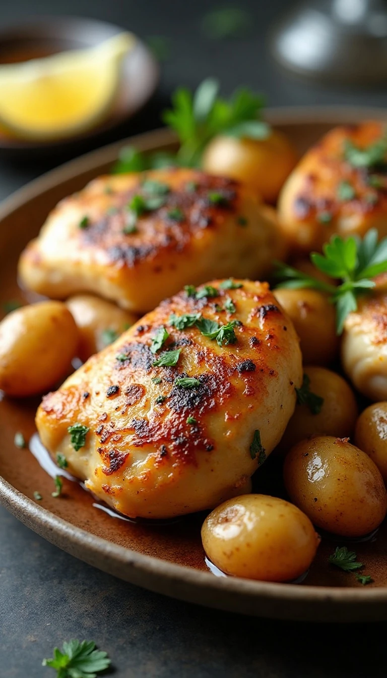 How to Make Baked Garlic Chicken and Potatoes Perfectly