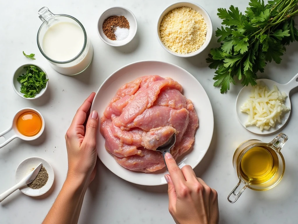 Ingredients for baked ground turkey meatballs