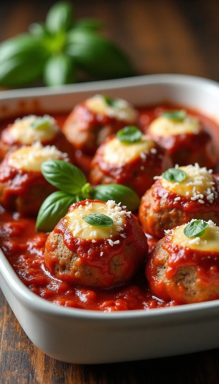 Easy Baked Meatballs Parmesan Recipe