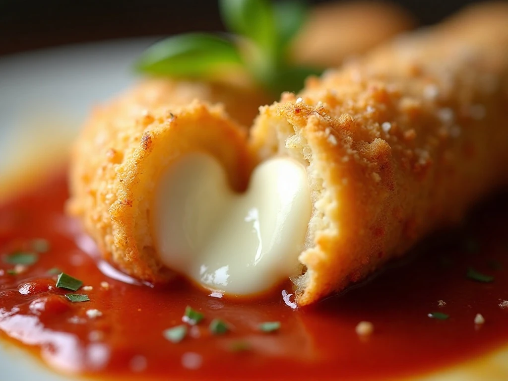 Close-up of crisp crust and gooey mozzarella center