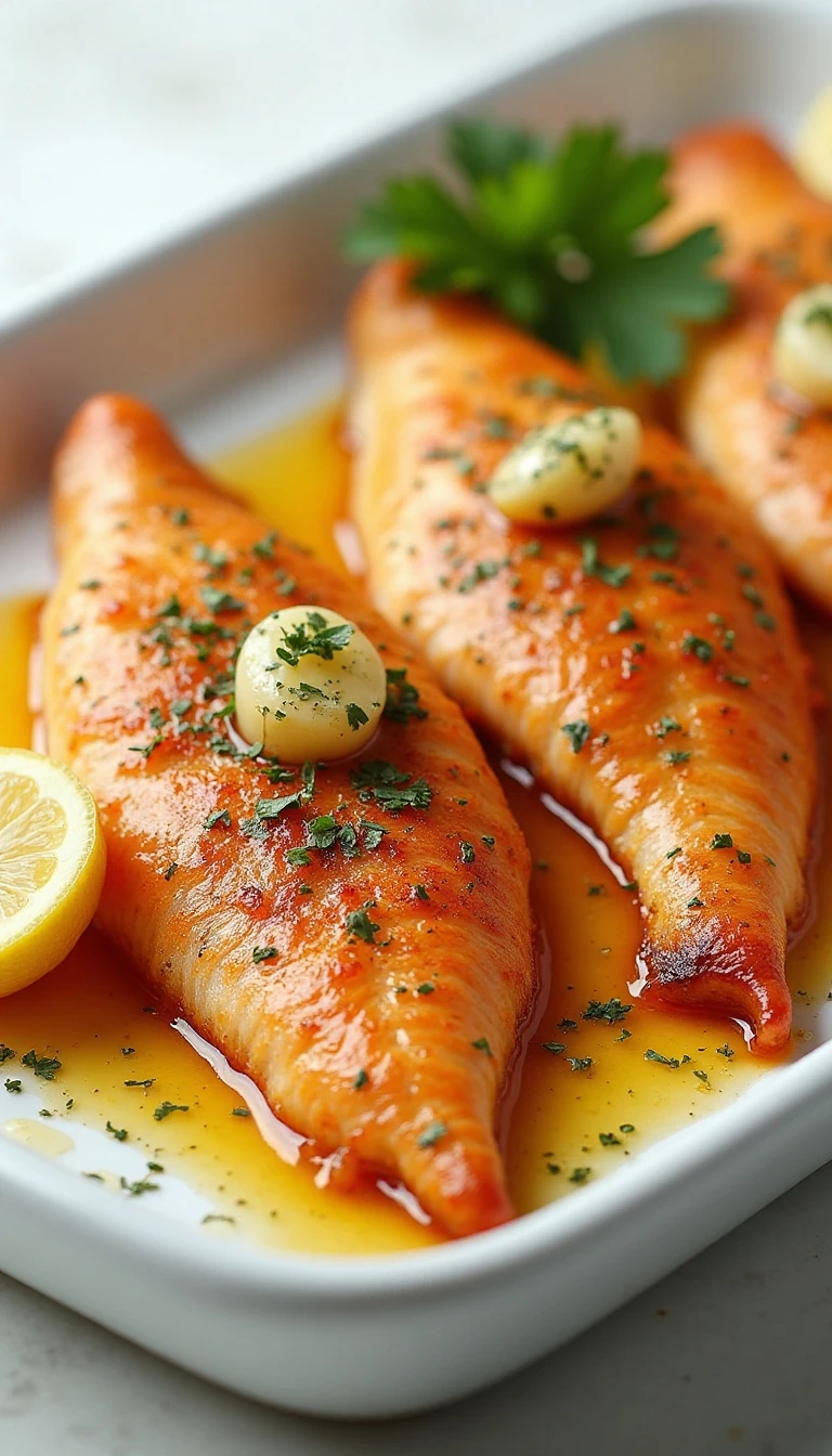 Easy Baked Red Snapper with Garlic Topping Recipe