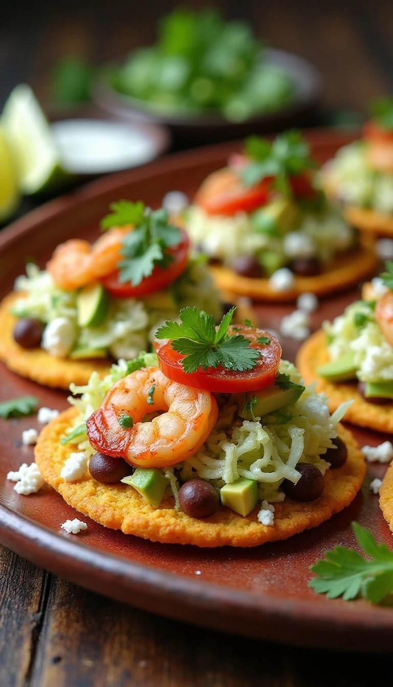 Crispy Baked Shrimp Tostadas Recipe