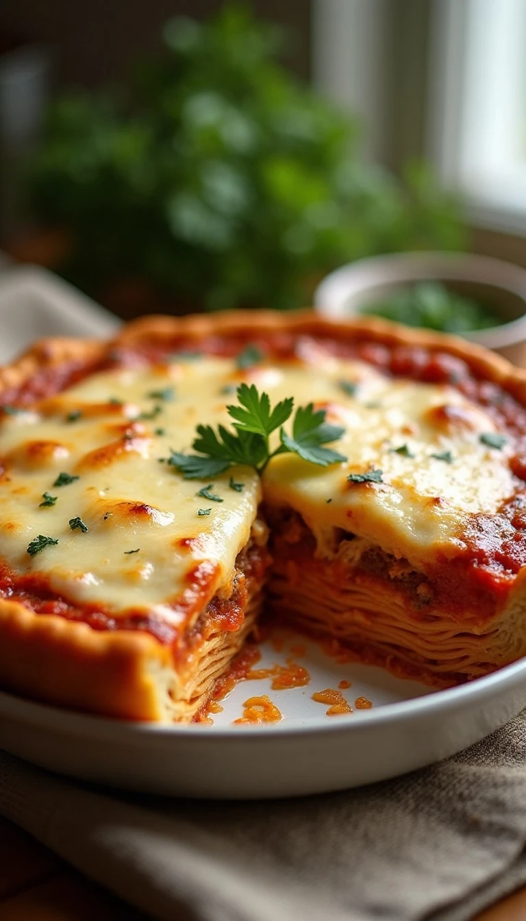 Baked Spaghetti Pie Recipe for a Cozy Family Dinner