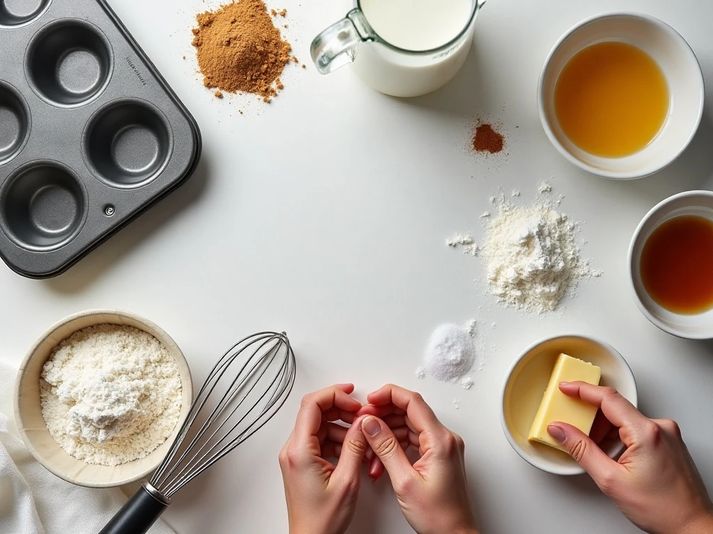 Ingredients for baked sugar donuts