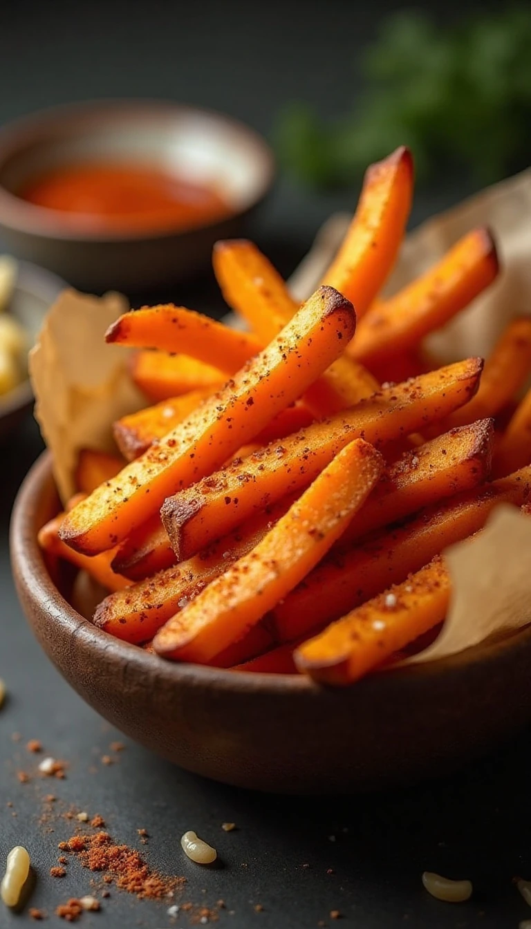 Crispy Baked Sweet Potato Fries with Smoked Paprika Recipe