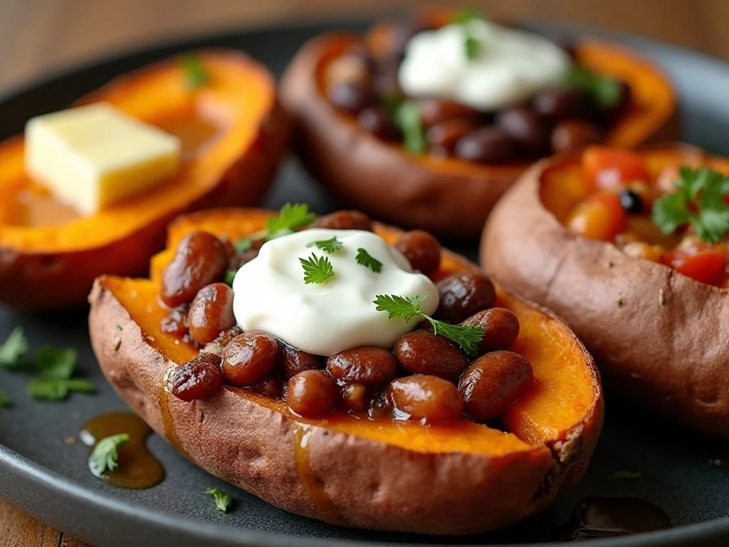Sweet and savory toppings for air-fryer sweet potatoes