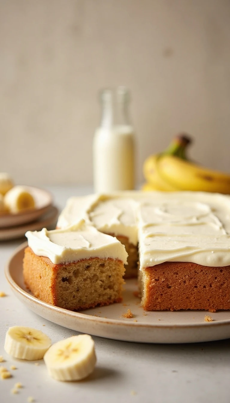 Best Banana Cake with Cream Cheese Frosting Recipe