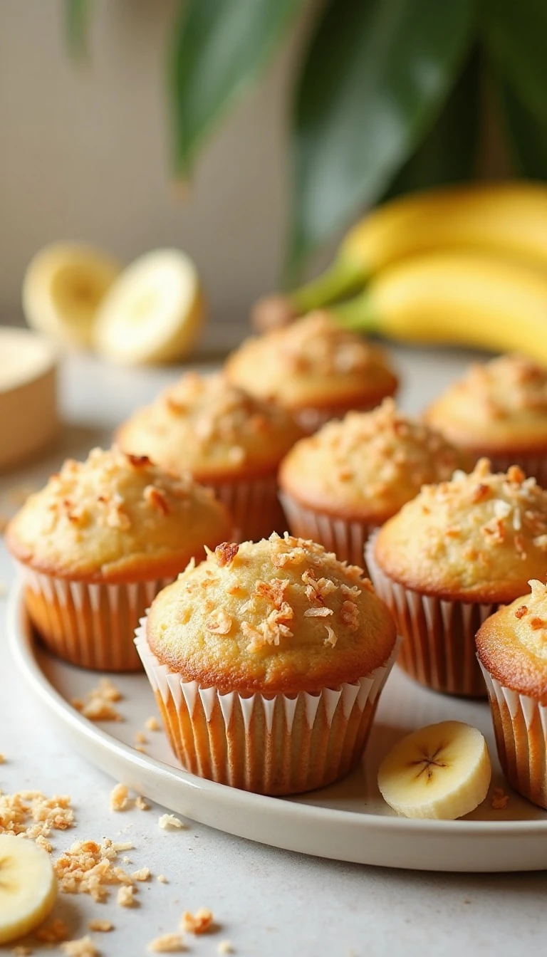 Banana Muffins With Toasted Coconut: A Tropical Twist