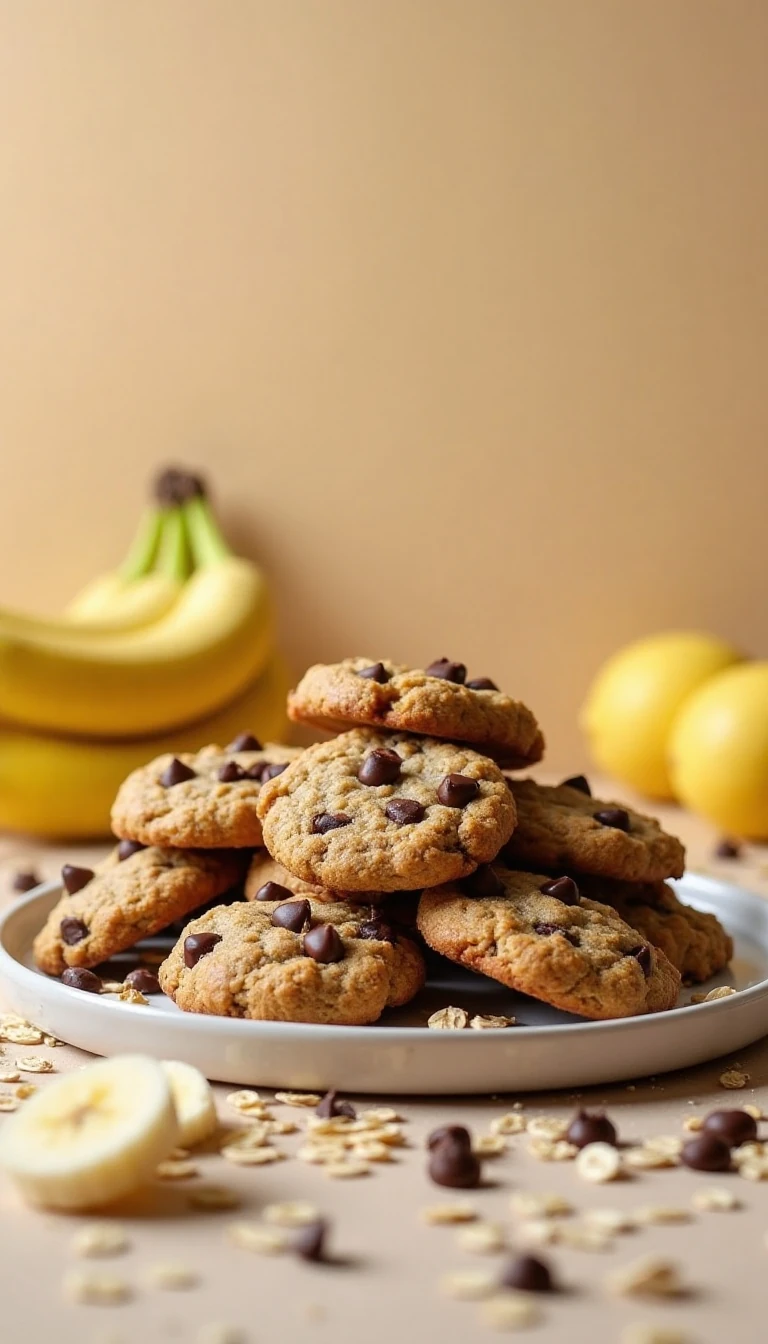 Easy Banana Oatmeal Chocolate Chip Cookies Recipe