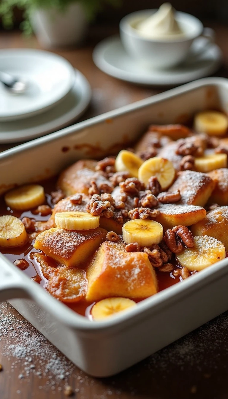 Easy Bananas Foster French Toast Casserole Recipe