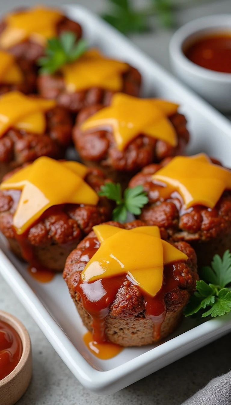 Easy Barbecue Cheddar Meatloaf Muffins Recipe for a Quick Breakfast