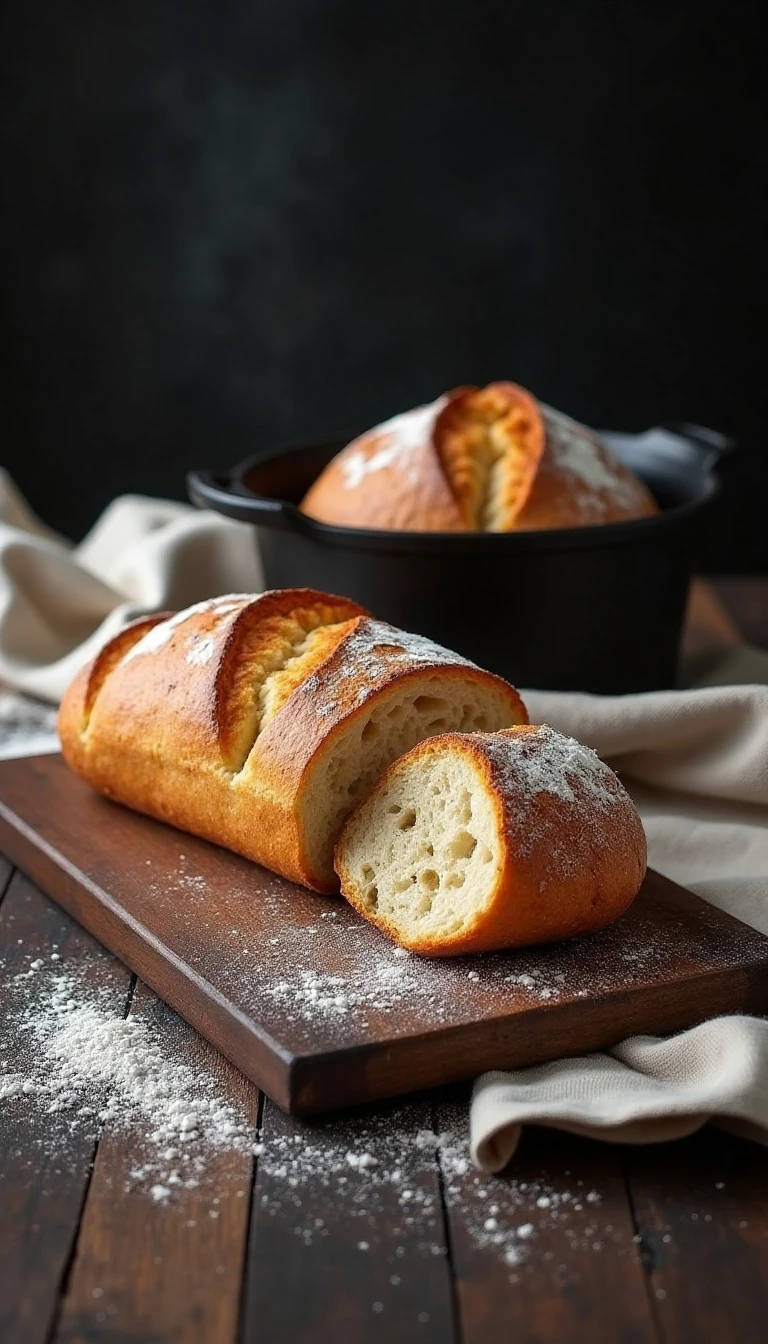 Beautiful Rustic Bread Baked in a Dutch Oven