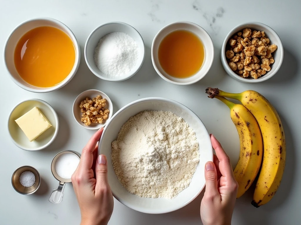 Ingredients for Beckie's Blue Ribbon Banana Bread