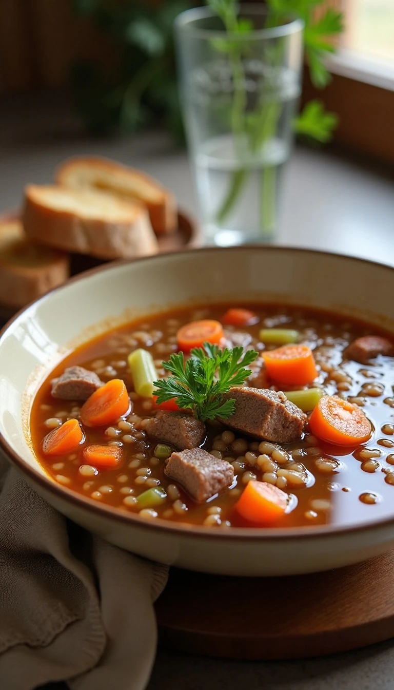Easy Crock Pot Beef Barley Soup Recipe for a Cozy Dinner