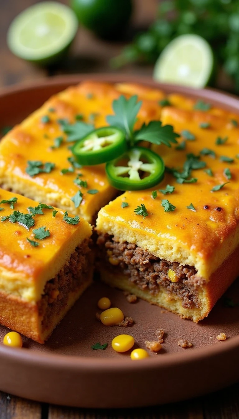 Easy Beefy Mexican Cornbread Recipe