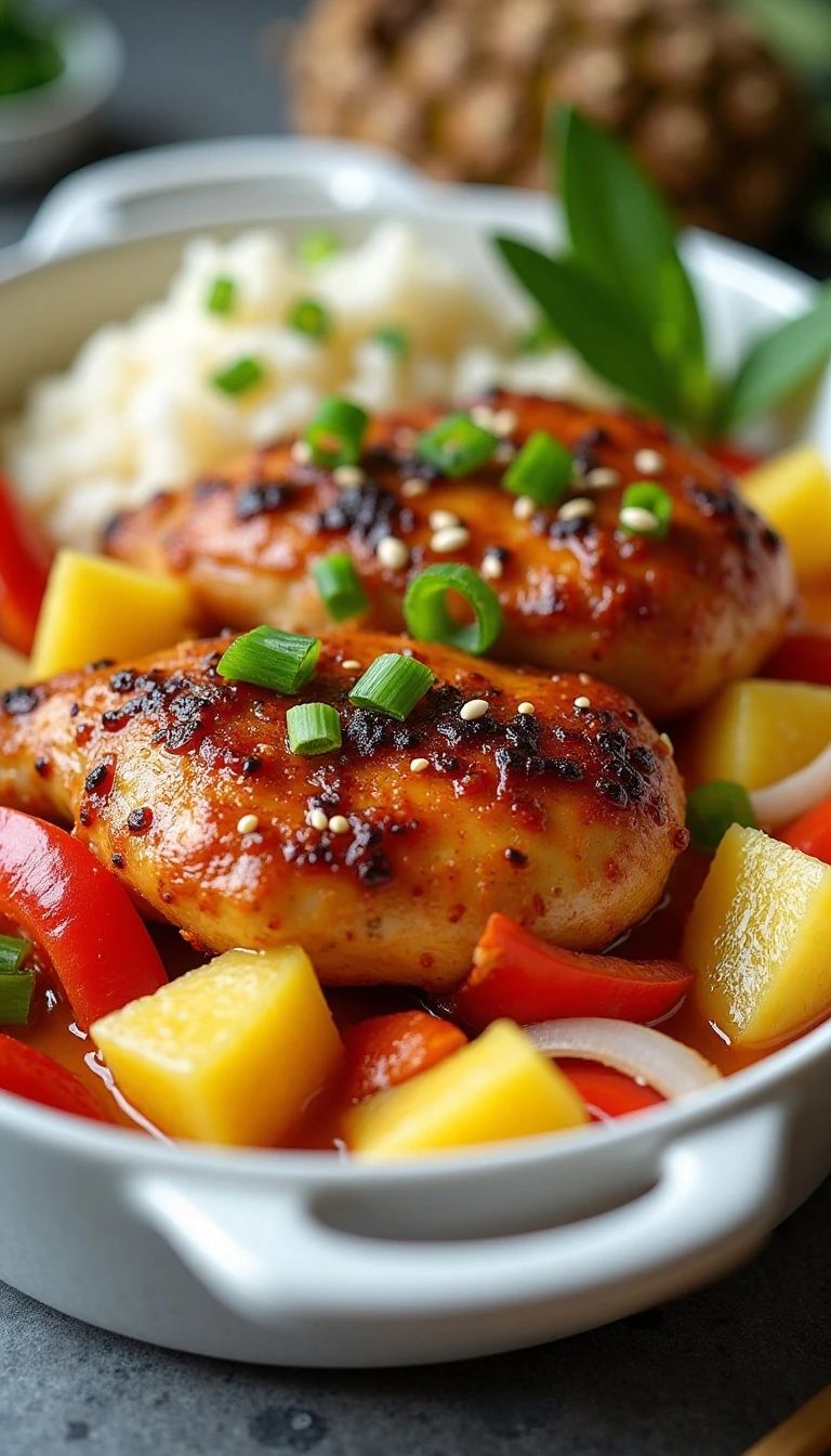 Best Baked Hawaiian Chicken Recipe with Pineapple Glaze