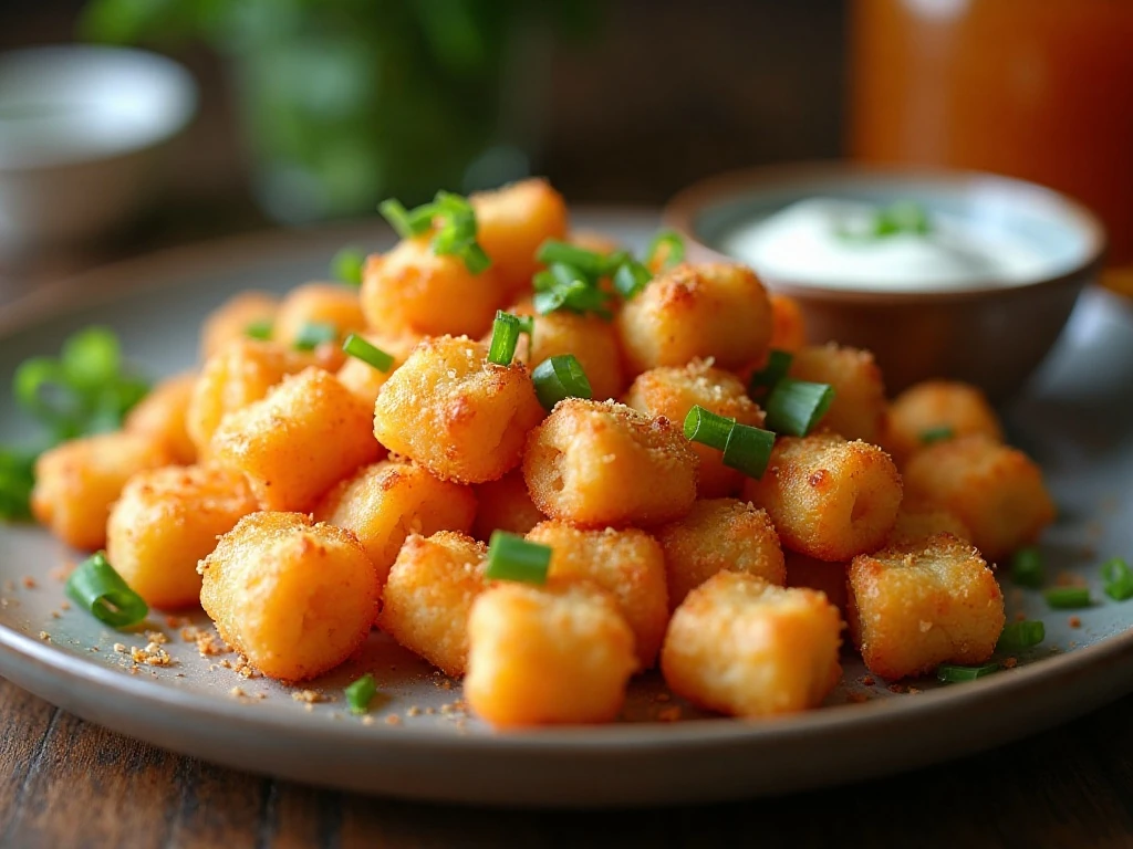 Crisp reheated Buffalo chicken tater tot casserole