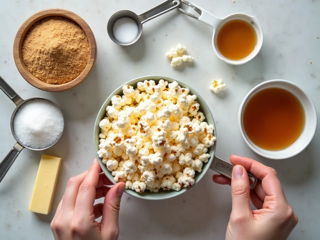 Ingredients for homemade caramel corn