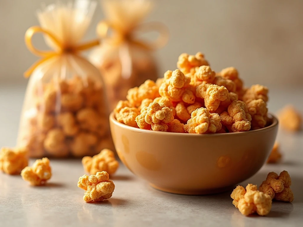 Caramel corn ready for serving or gifting