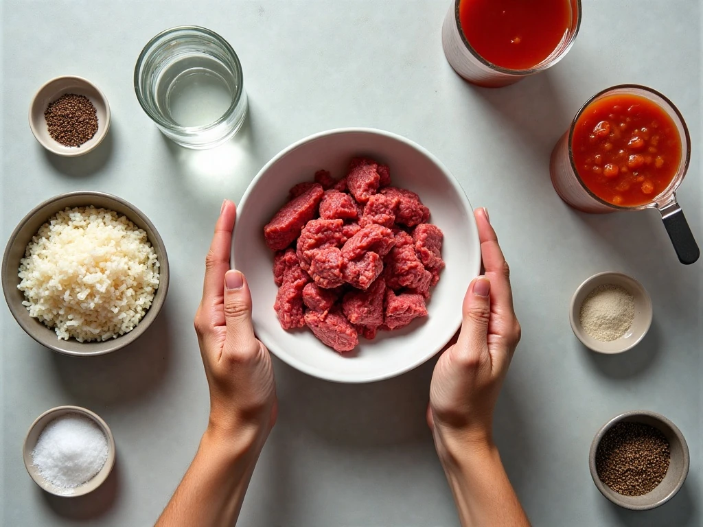Ingredients for sauerkraut casserole