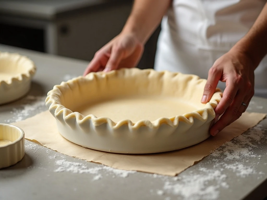 Rolling pastry dough for a coconut cream pie crust