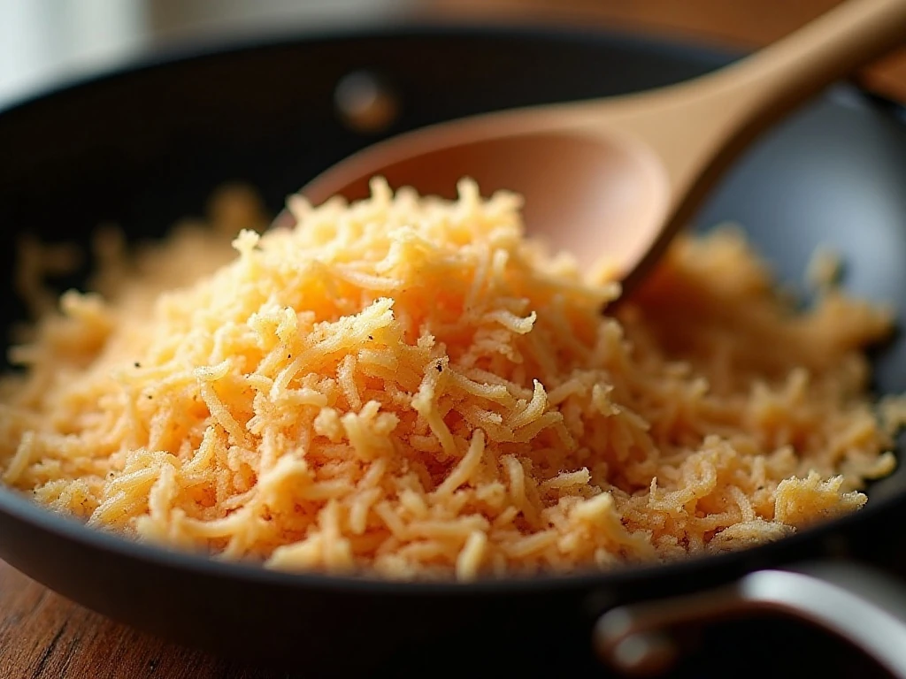 Sweetened shredded coconut toasted until golden