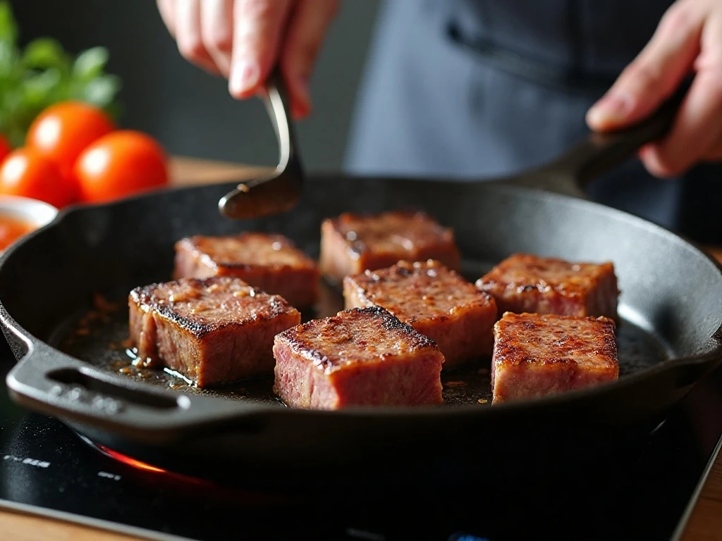 Optional browning step for flavorful slow cooker cube steak