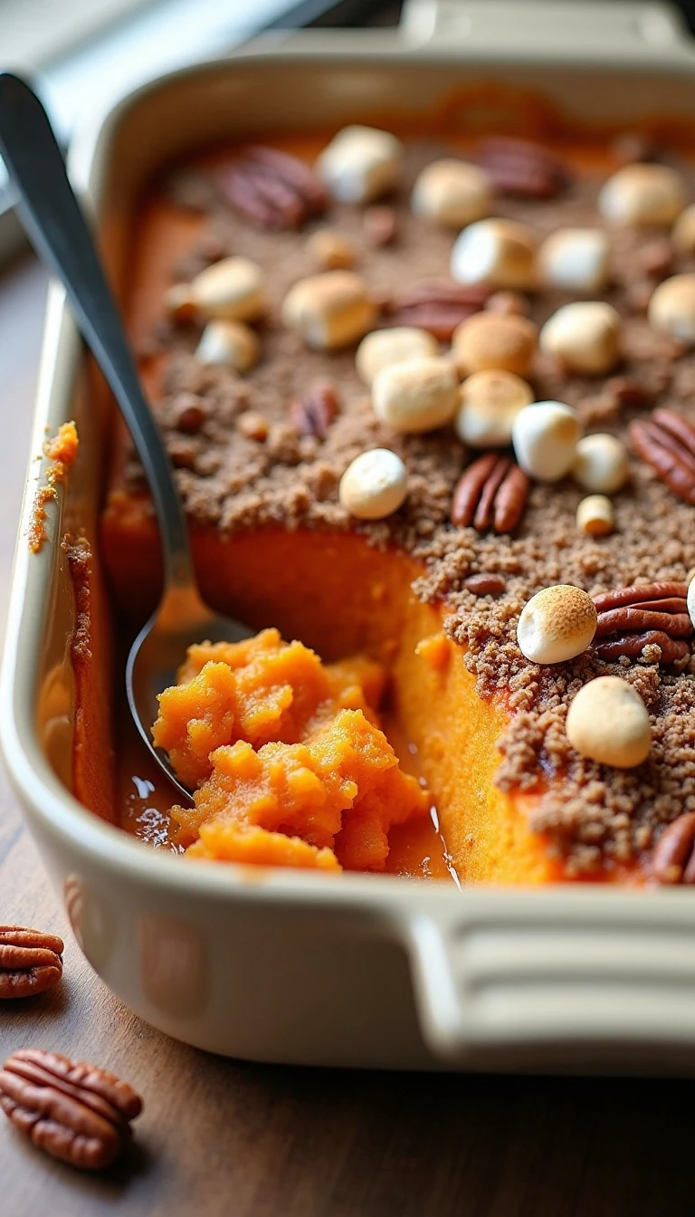 Best Sweet Potato Casserole Recipe with Buttery Pecan Streusel