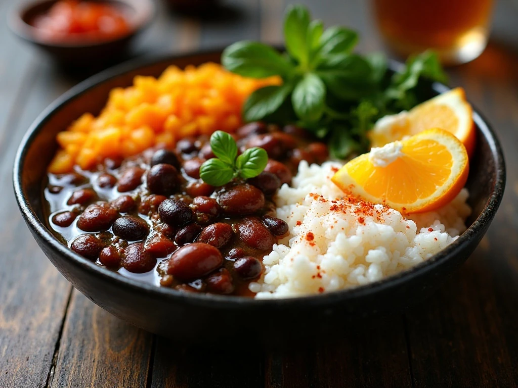Traditional accompaniments for Brazilian feijoada