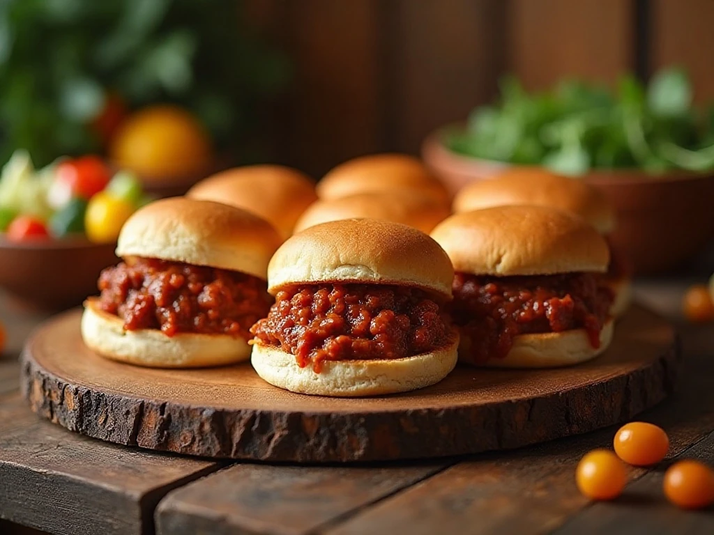 Homemade Blanche Matthews sloppy Joe sandwiches served on toasted buns