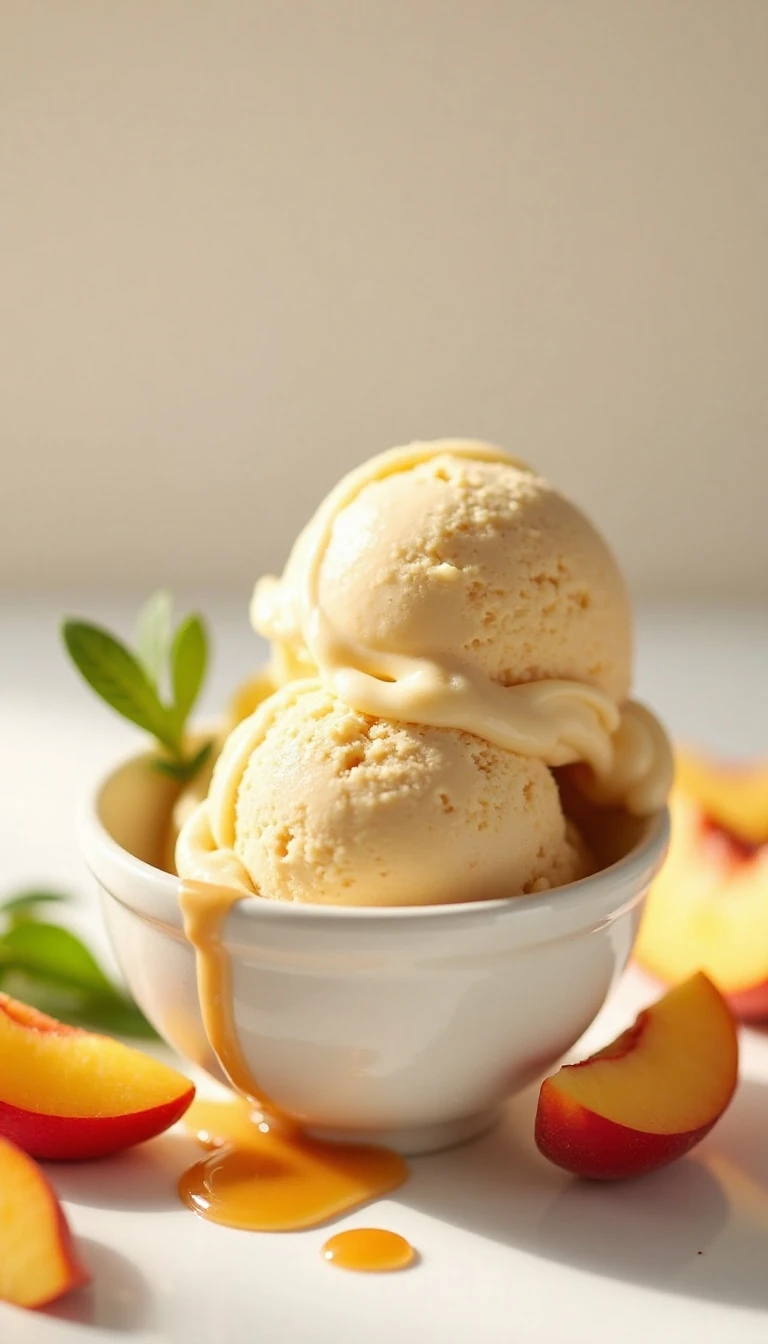 Easy Blender Peach Ice Cream Recipe