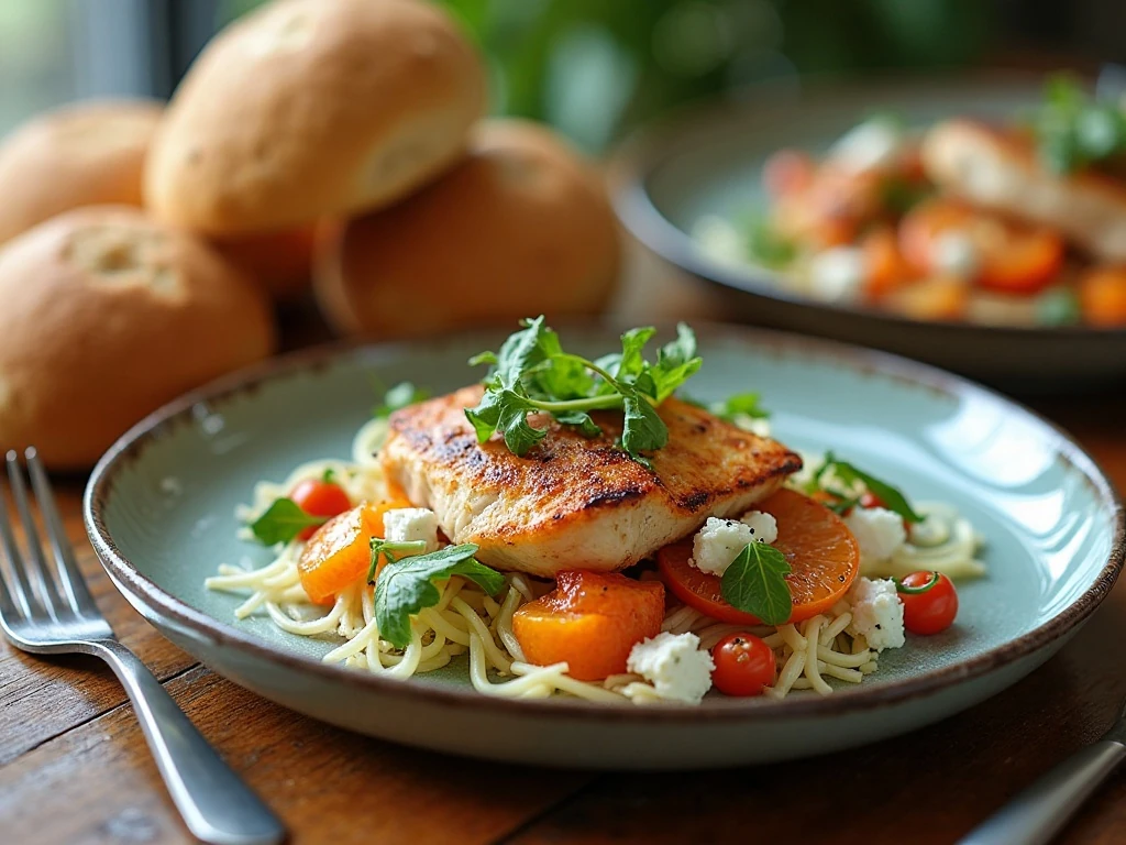 Blood orange fennel salad served as a colorful dinner side