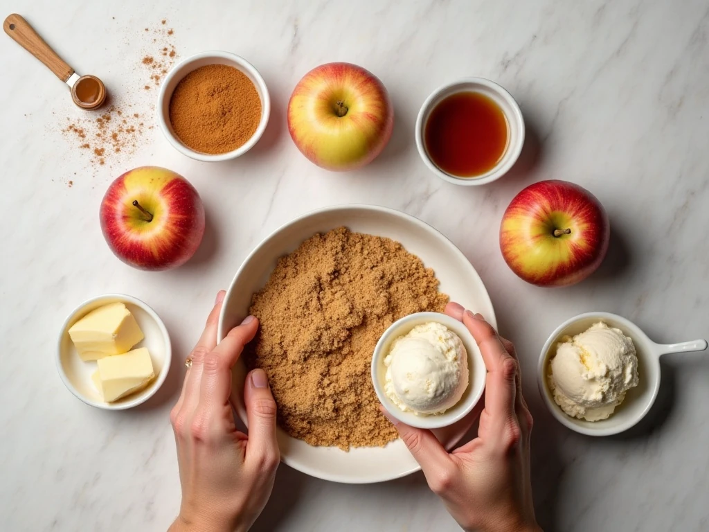 Ingredients for blooming baked apples