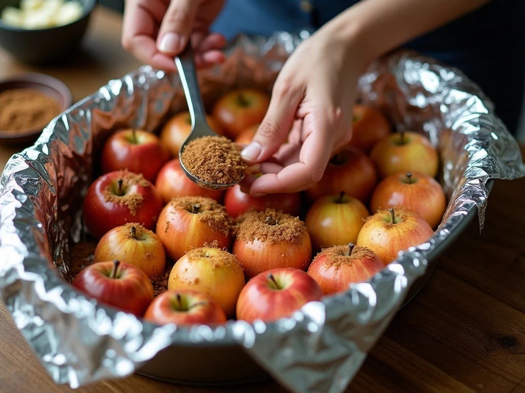 Preparing apples for a soft dramatic bloom