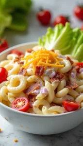 Easy BLT Pasta Salad Recipe with Creamy Ranch Dressing