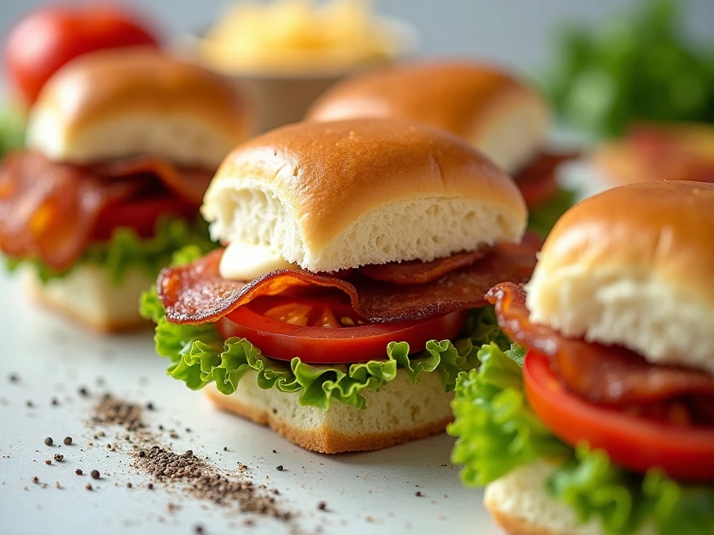 Ingredients for homemade BLT sliders
