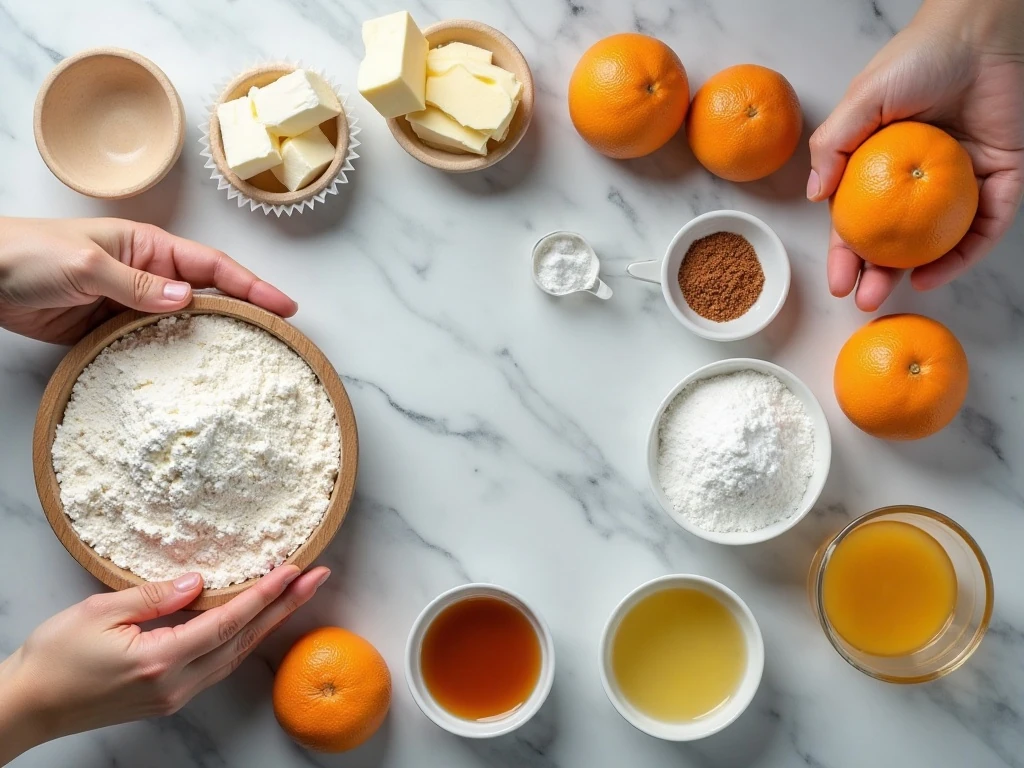 Ingredients for Blue Moon orange beer cupcakes