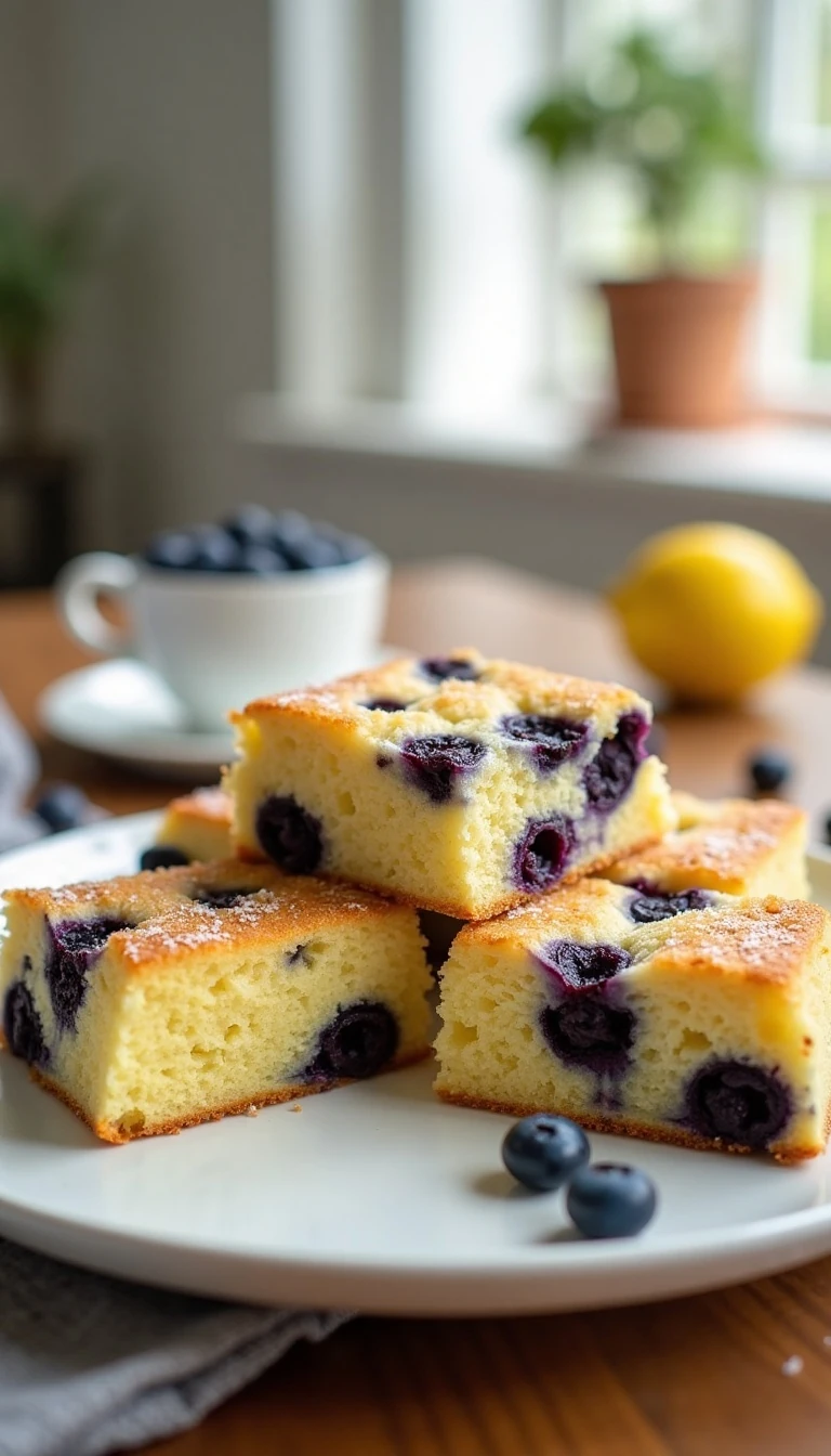 Easy Blueberry Breakfast Cake Recipe with Lemon and Buttermilk