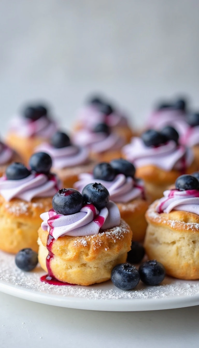 Easy Blueberry Cream Puffs