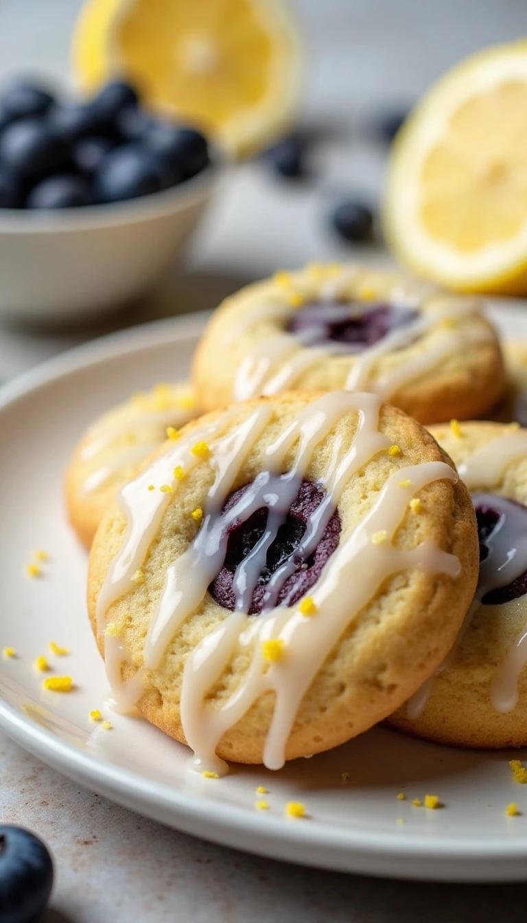 Soft & Chewy Blueberry Lemon Cookies Recipe