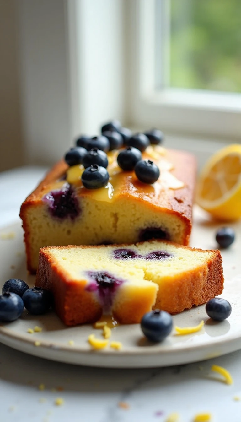 Easy Blueberry Lemon Drizzle Cake Recipe