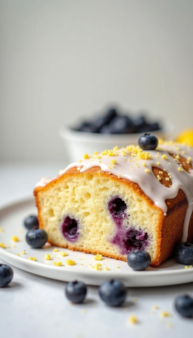 Blueberry Lemon Drizzle Cake with a Zesty Twist