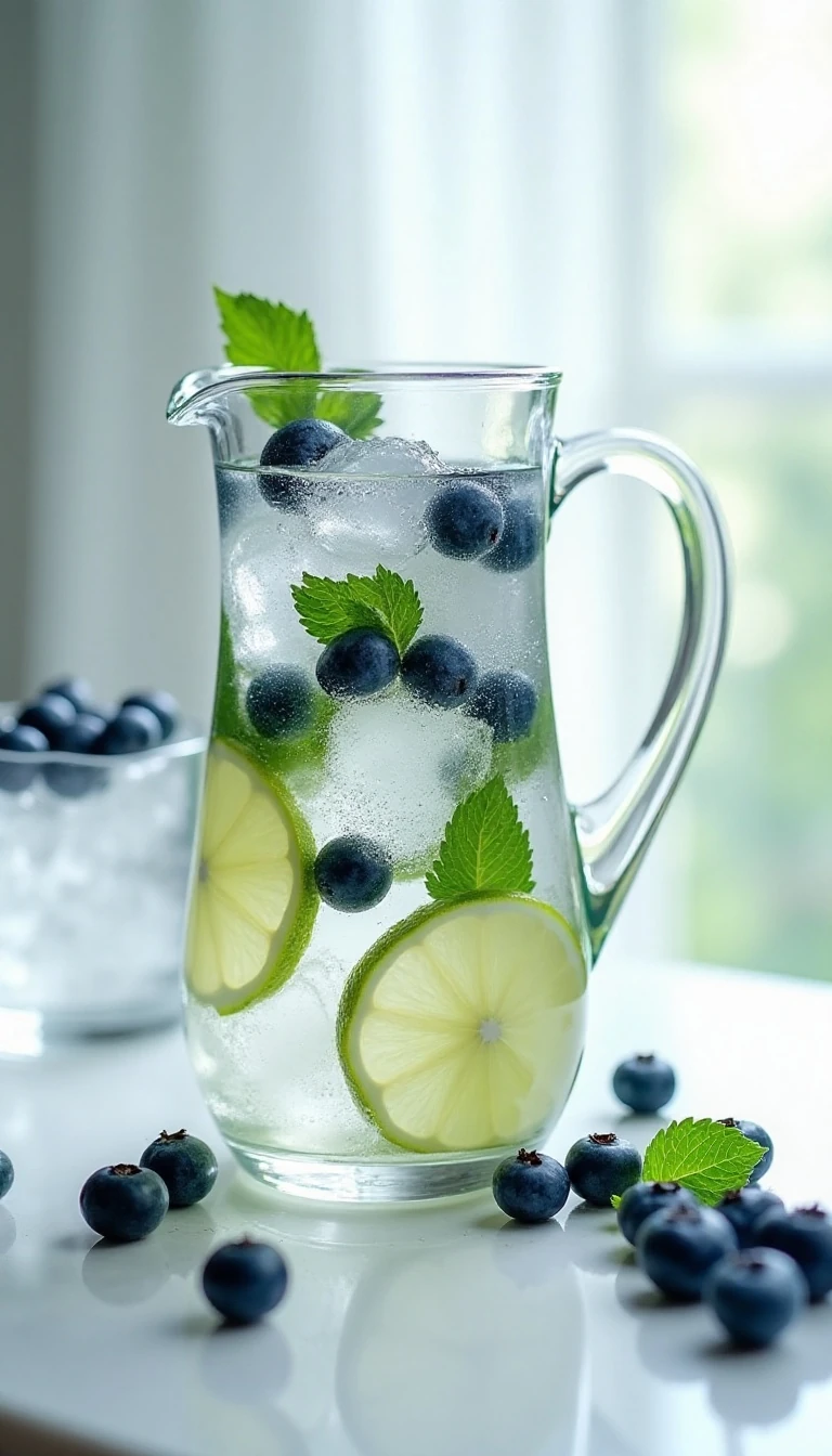 Refreshing Blueberry Lime Infused Water Recipe