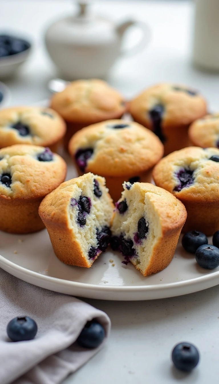 Moist Blueberry Muffins With Sour Cream Recipe