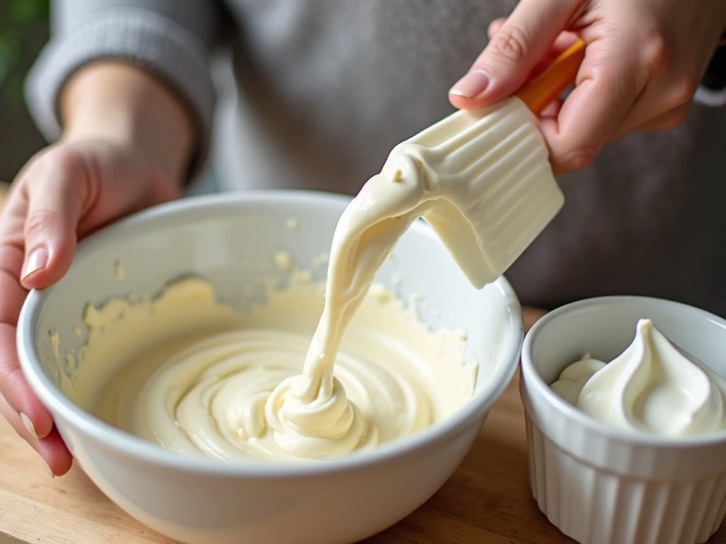 Smooth cream cheese mixture and whipped topping for dessert dip