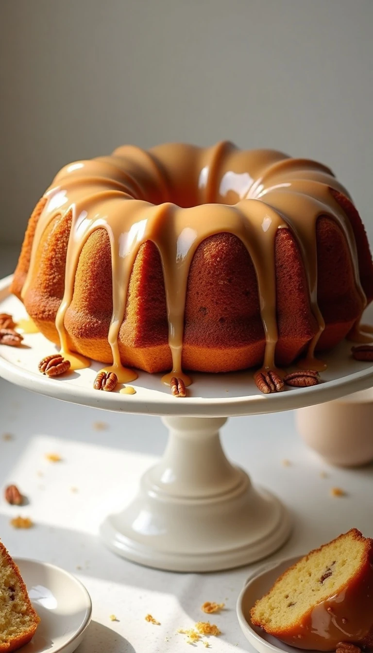 Authentic Southern Bourbon Cake Recipe with Buttery Pecan Glaze