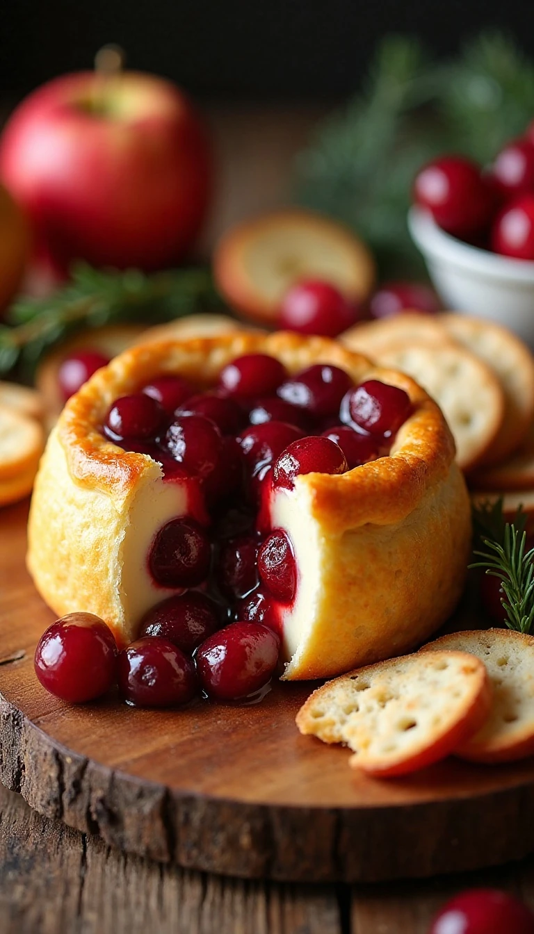 Brandied Cranberry Baked Brie Recipe